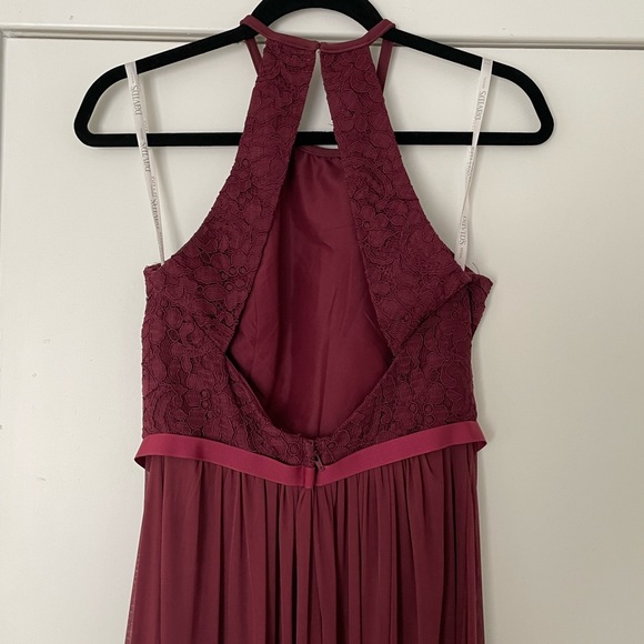 David’s Bridal - Bridesmaids dress - Wine red - Style F19608 - Only Worn 1Time!! - Picture 5 of 7